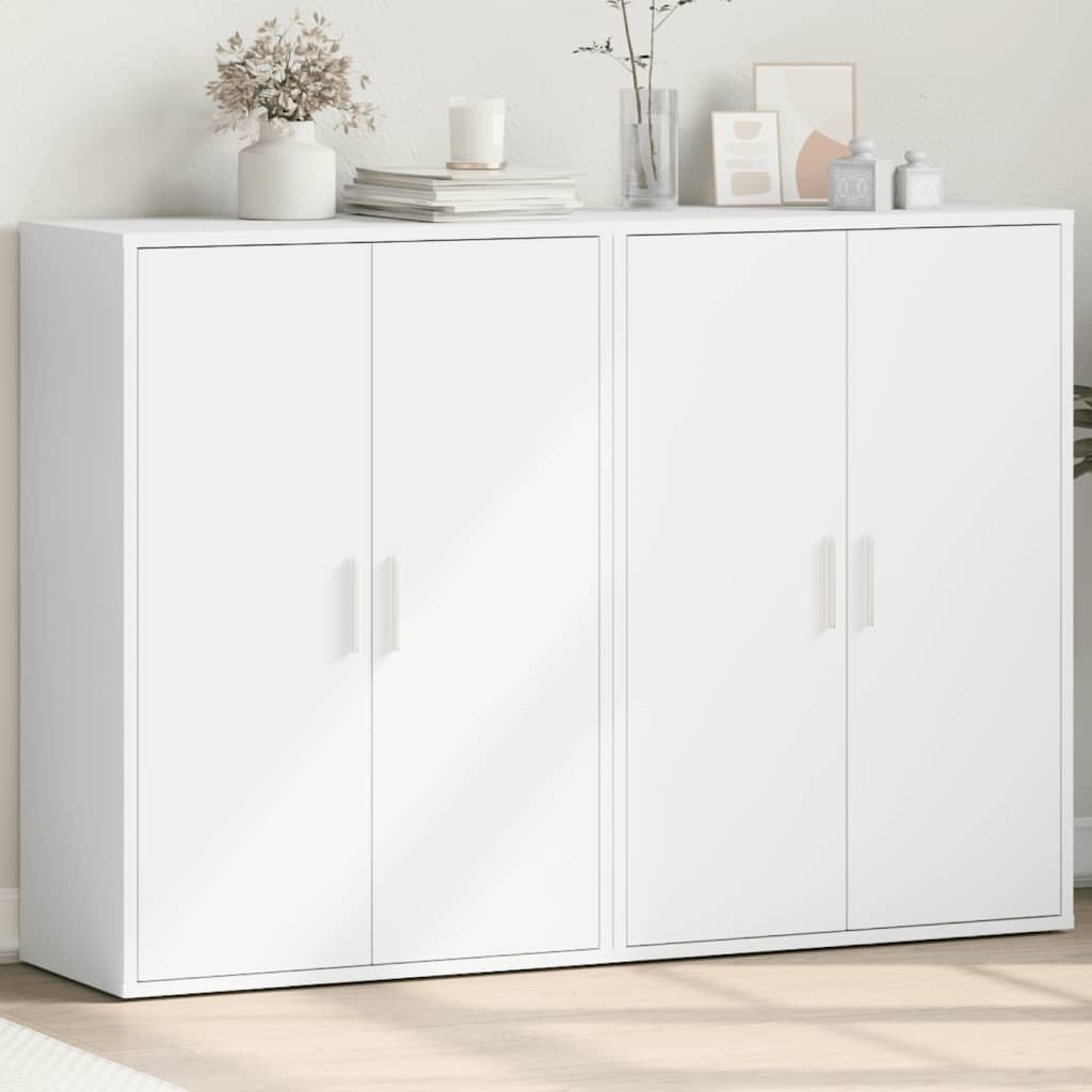 Sideboards 2 pcs White 60x31x84 cm Engineered Wood