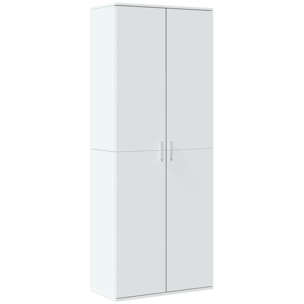 Highboard White 70x35x180 cm Engineered Wood
