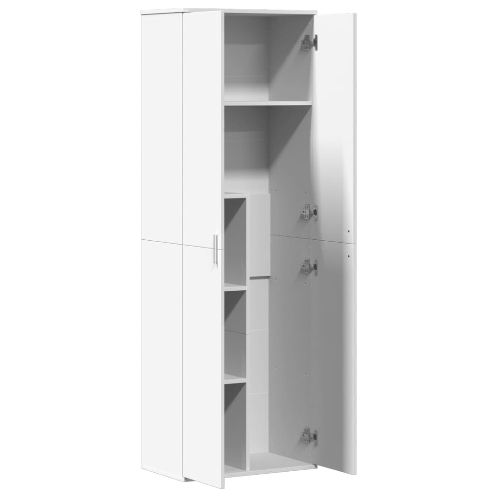 Highboard White 60x35x180 cm Engineered Wood