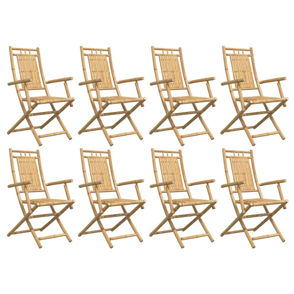 Folding Garden Chairs 8 pcs 53x66x99 cm Bamboo