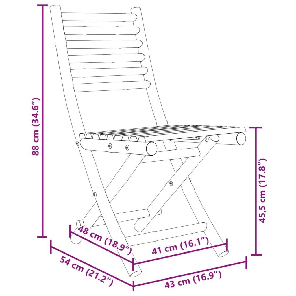 5 Piece Garden Dining Set Bamboo