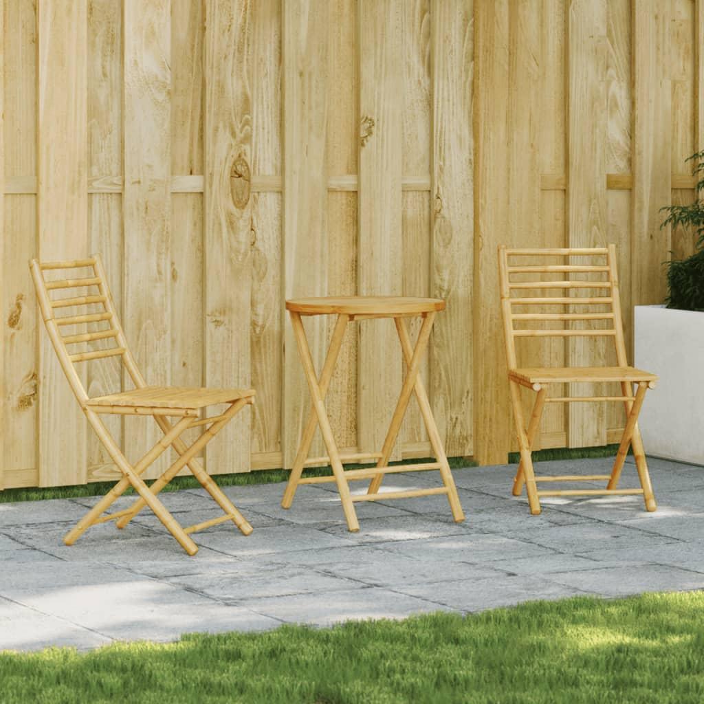 3 Piece Bistro Set Bamboo