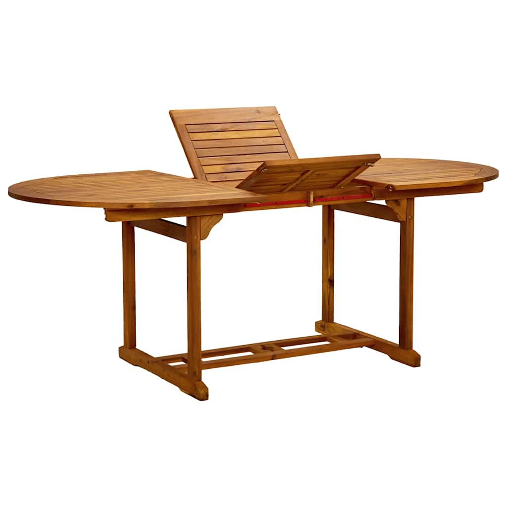 5 Piece Garden Dining Set Solid Wood Acacia and Textilene