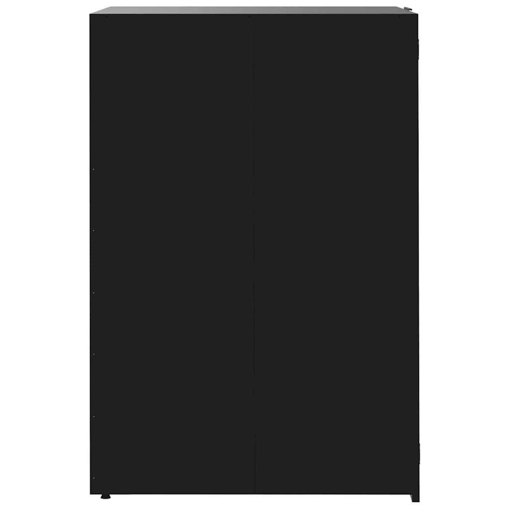 Wheelie Bin Storage for 4 Bins Black 276x79x117 cm Steel