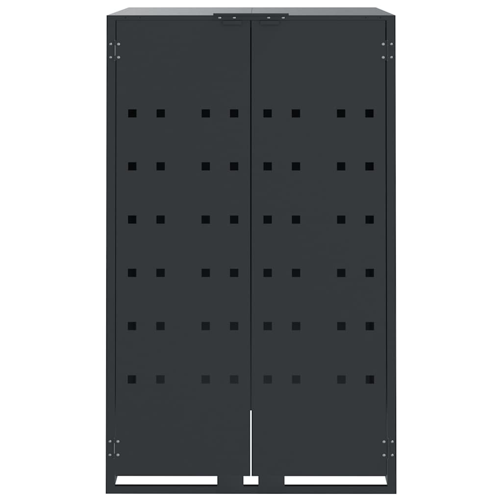 Wheelie Bin Storage for 6 Bins Anthracite 414x79x117 cm Steel