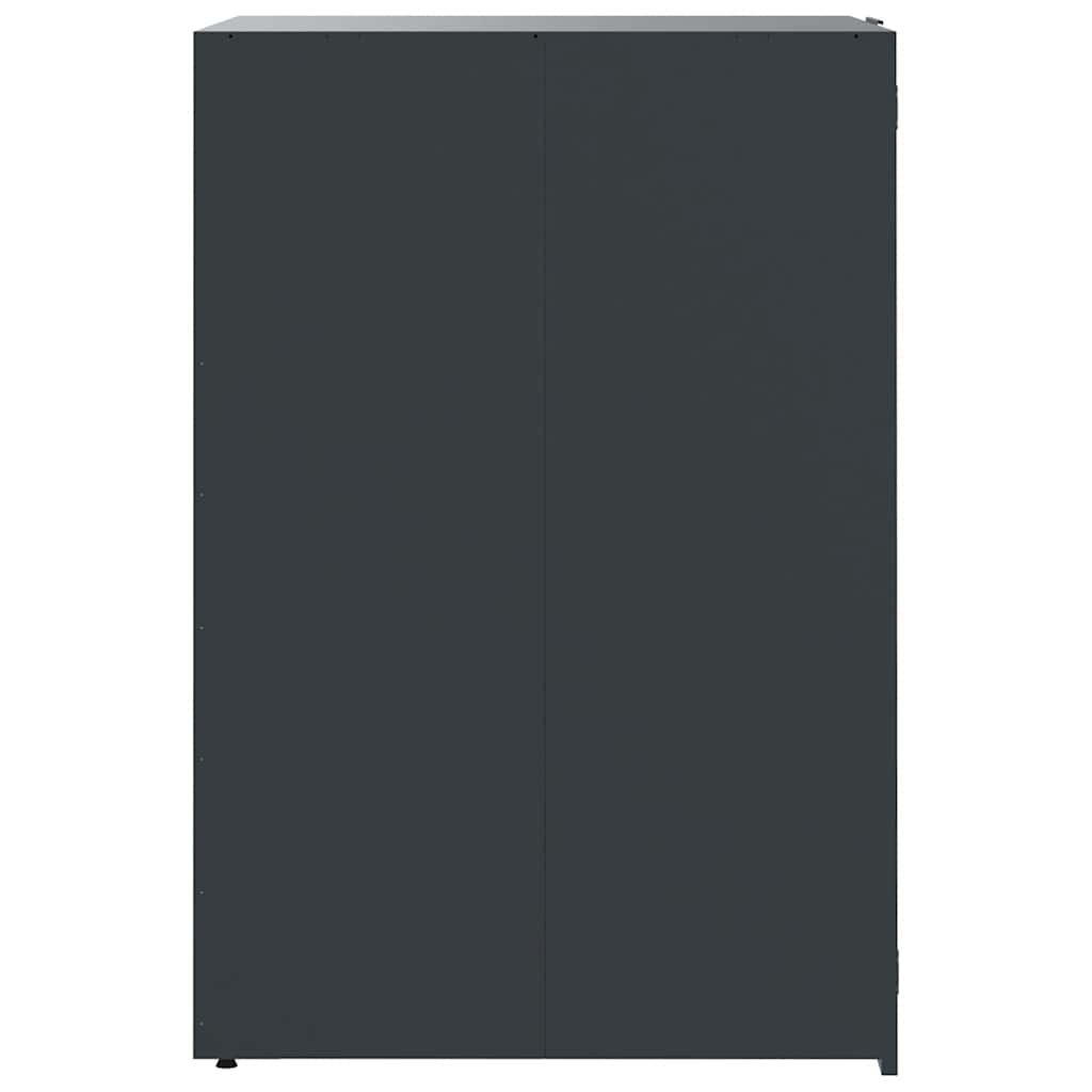 Wheelie Bin Storage for 6 Bins Anthracite 414x79x117 cm Steel