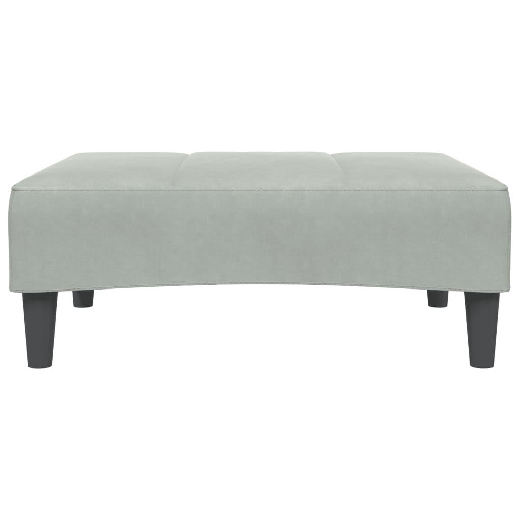 Footstool Light Grey 77x55x31 cm Velvet