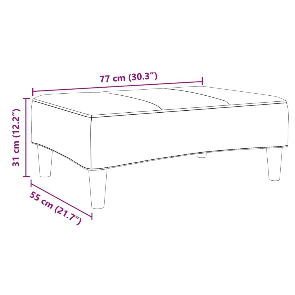 Footstool Light Grey 77x55x31 cm Velvet