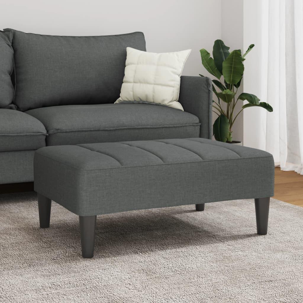 Footstool Dark Grey 77x55x31 cm Fabric