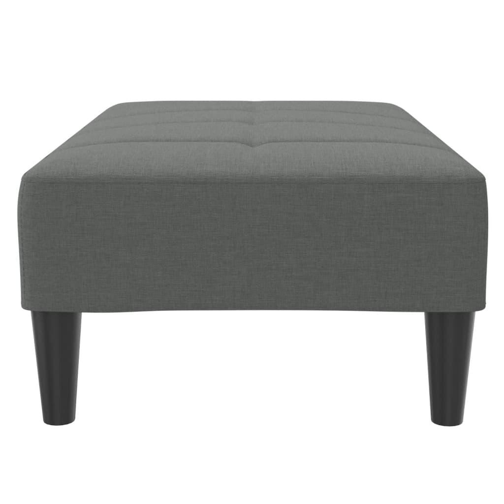 Footstool Dark Grey 77x55x31 cm Fabric