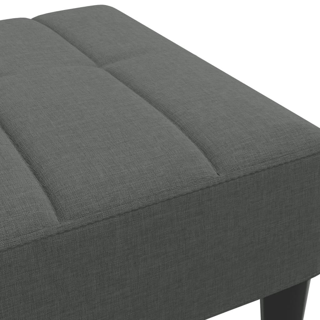 Footstool Dark Grey 77x55x31 cm Fabric