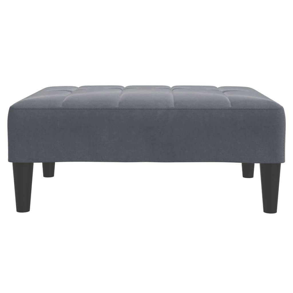 Footstool Dark Grey 77x55x31 cm Velvet
