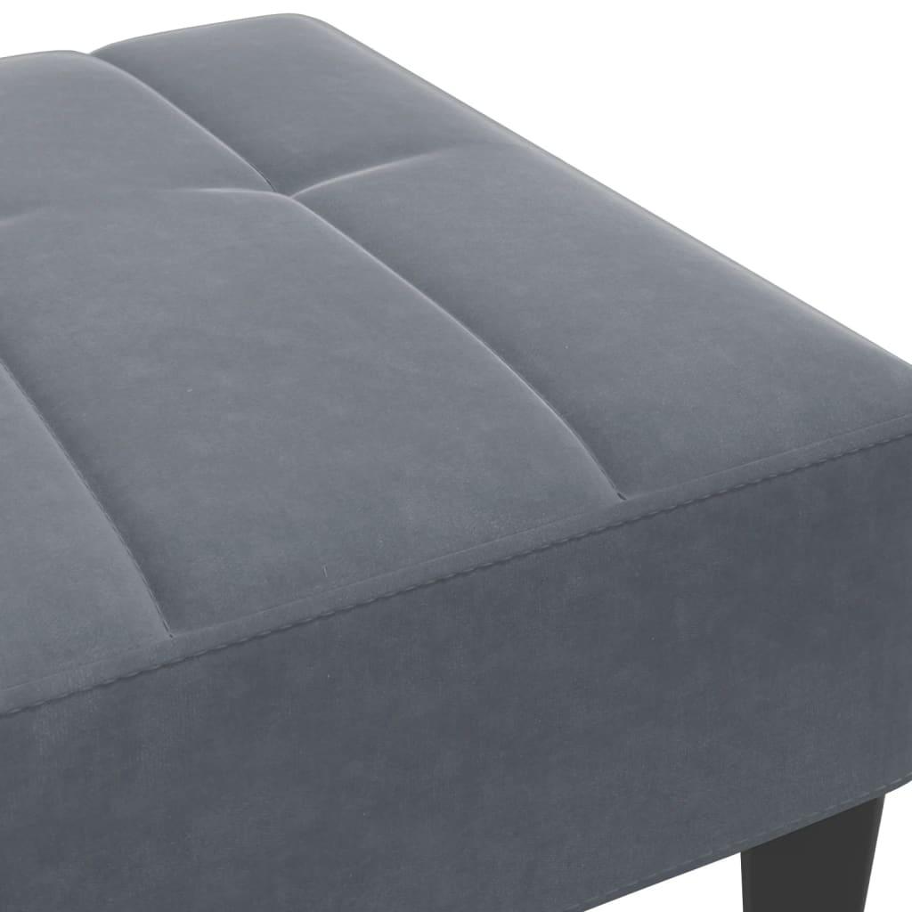 Footstool Dark Grey 77x55x31 cm Velvet