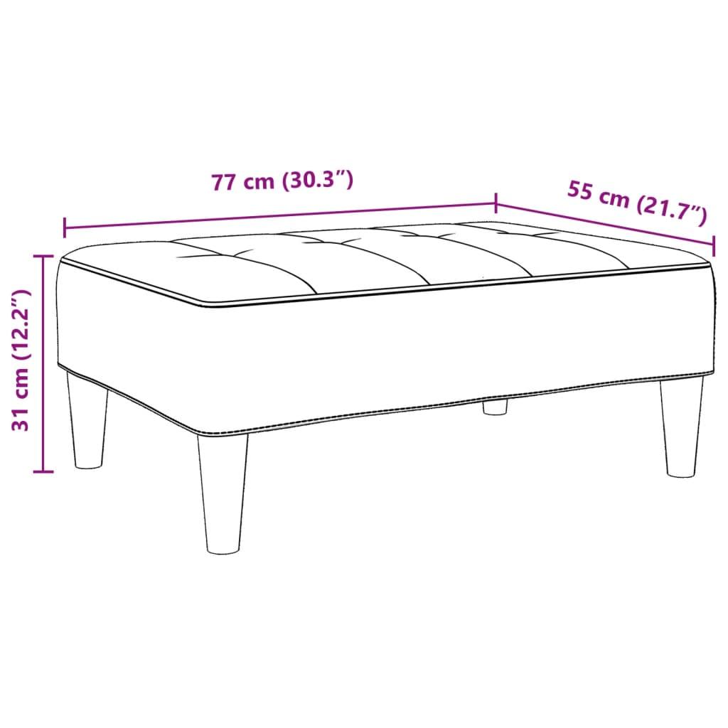 Footstool Dark Grey 77x55x31 cm Velvet