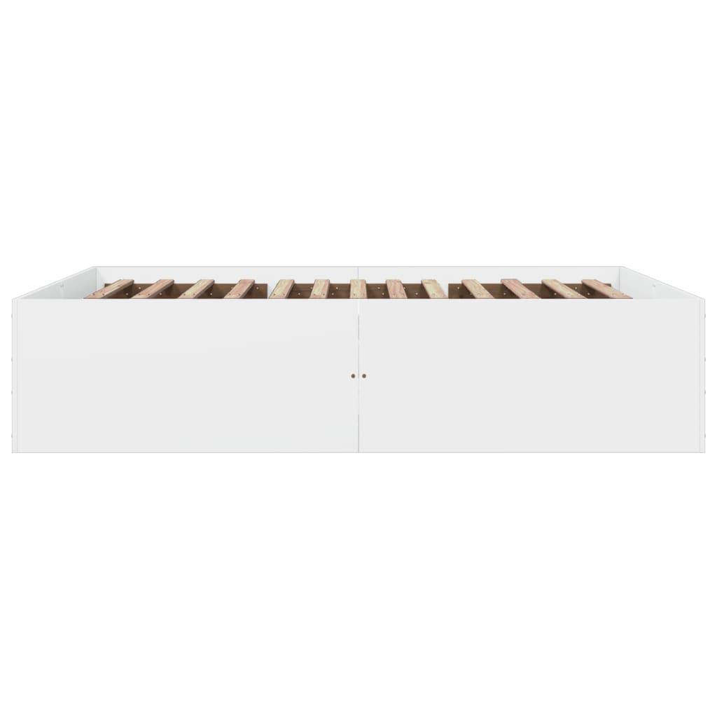 Bed Frame without Mattress White 150x200 cm