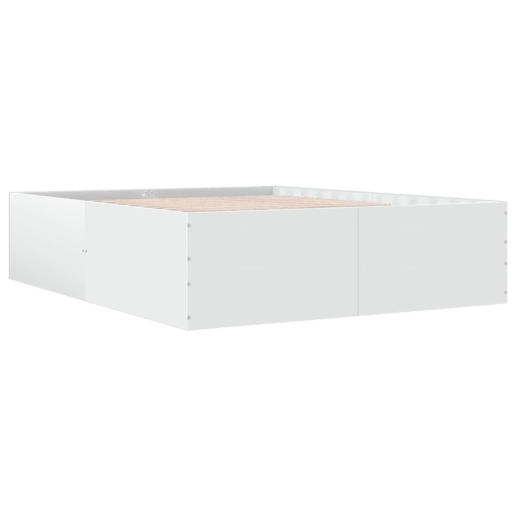Bed Frame without Mattress White 150x200 cm