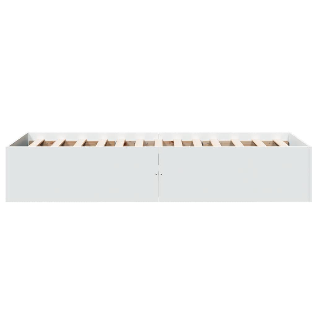 Bed Frame without Mattress White 90x190 cm