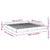 Bed Frame without Mattress White 183x203 cm King