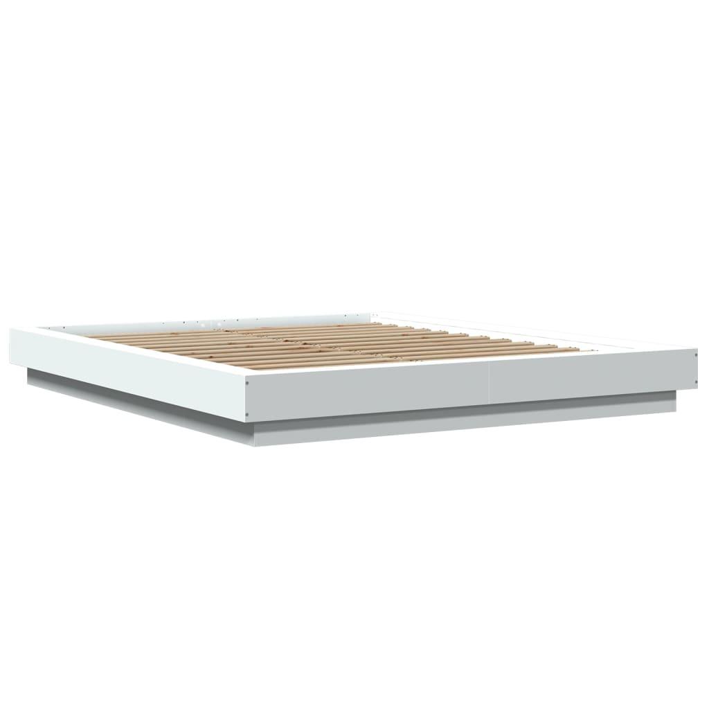 Bed Frame without Mattress White 150x200 cm