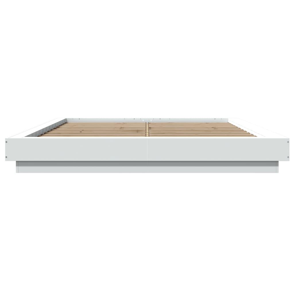 Bed Frame without Mattress White 150x200 cm