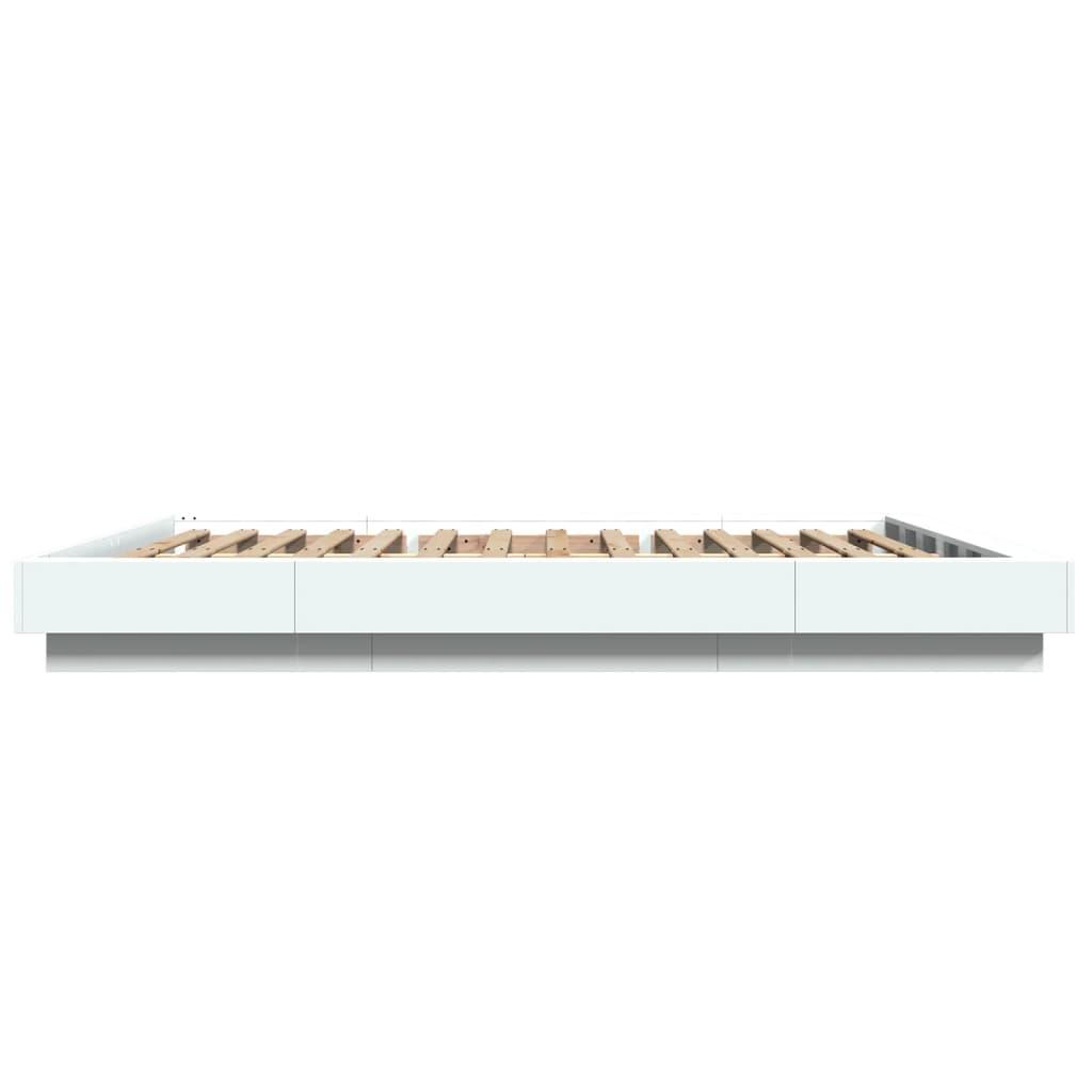 Bed Frame without Mattress White 150x200 cm