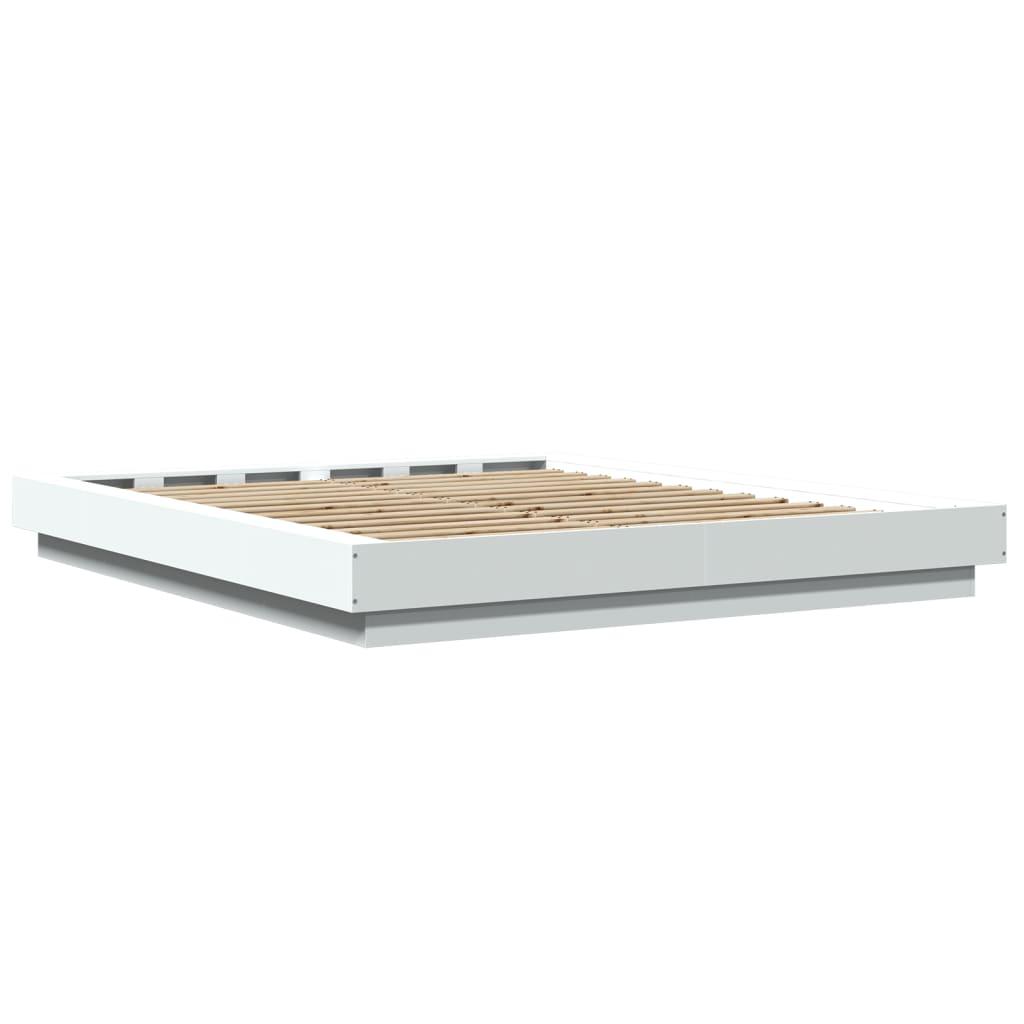 Bed Frame without Mattress White 150x200 cm