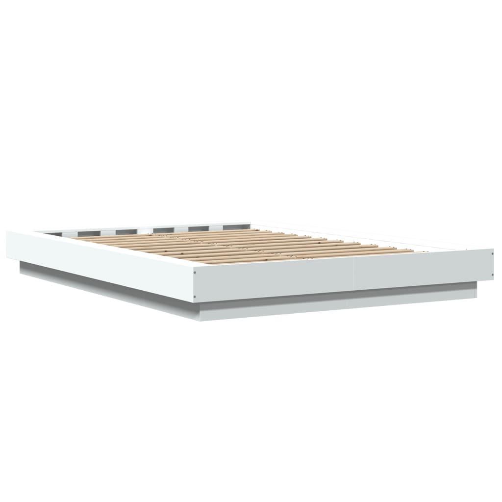 Bed Frame without Mattress White 135x190 cm