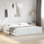Bed Frame with Drawers without Mattress White 183x203 cm King
