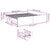 Bed Frame with Drawers without Mattress White 183x203 cm King