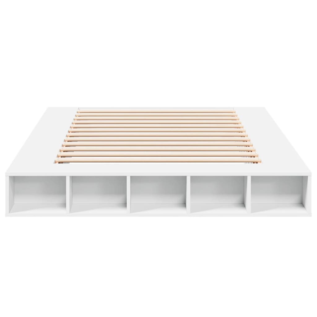 Bed Frame without Mattress White 150x200 cm