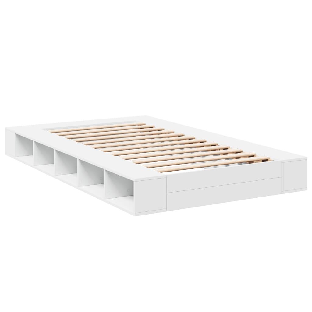 Bed Frame without Mattress White 135x190 cm