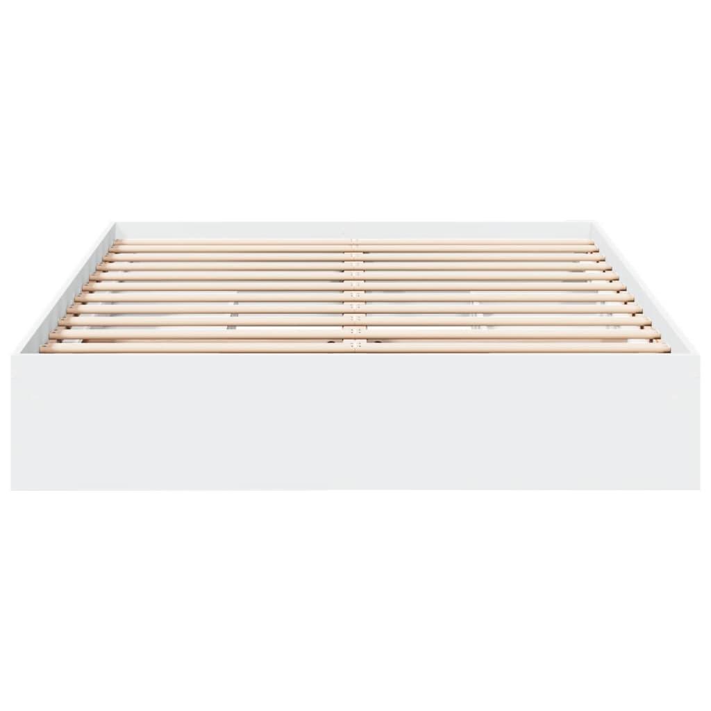 Bed Frame with Drawers without Mattress White 150x200 cm
