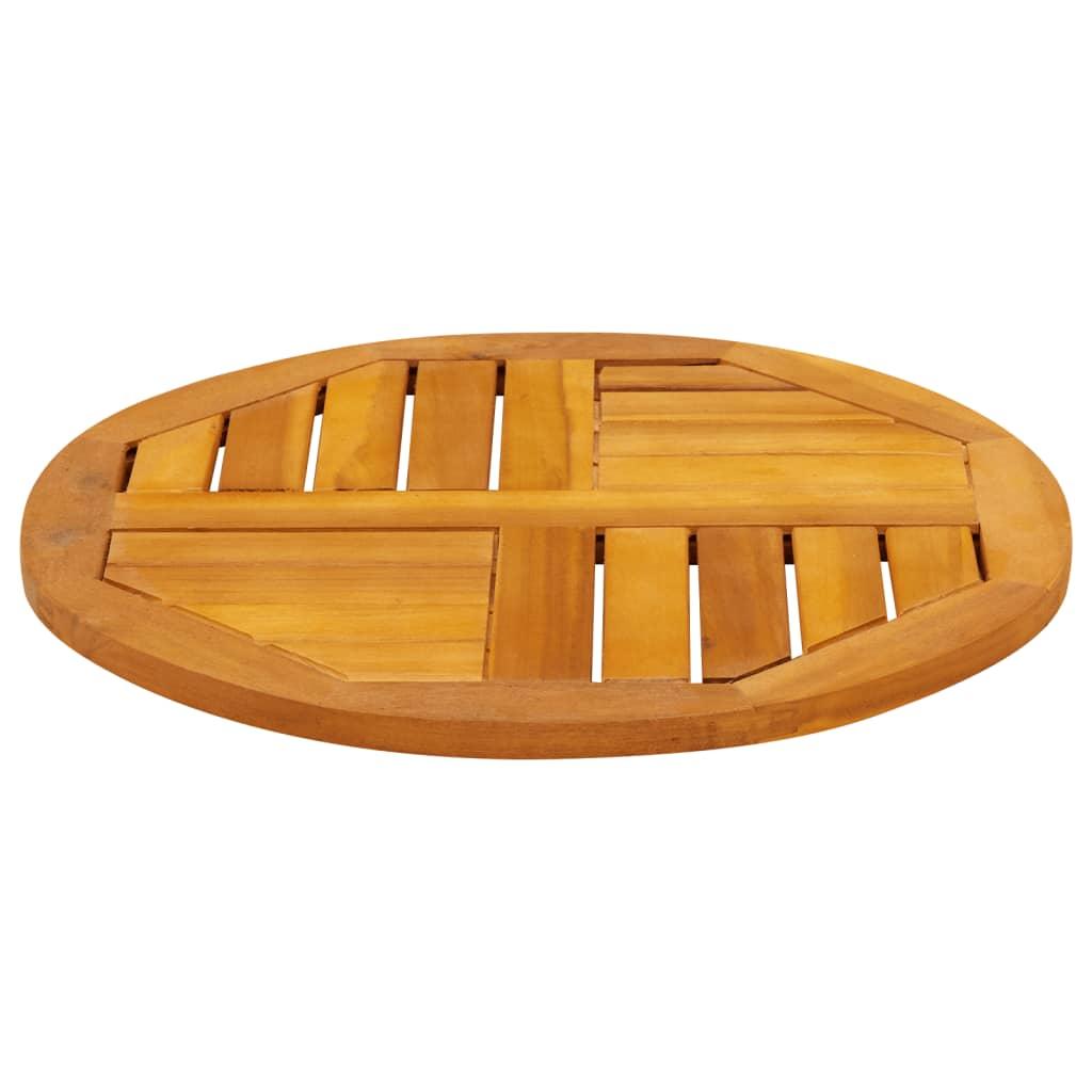 Table Top Ø50x2 cm Round Solid Wood Acacia