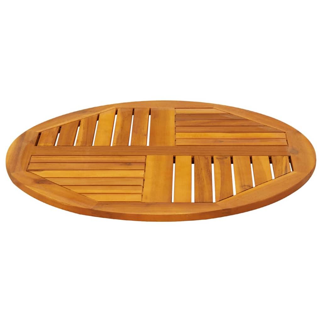 Table Top Ø70x2 cm Round Solid Wood Acacia