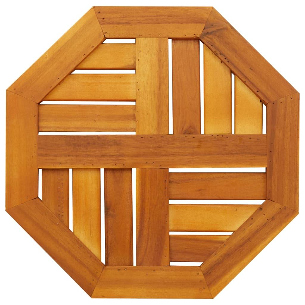 Table Top 40x40x2 cm Octagonal Solid Wood Acacia