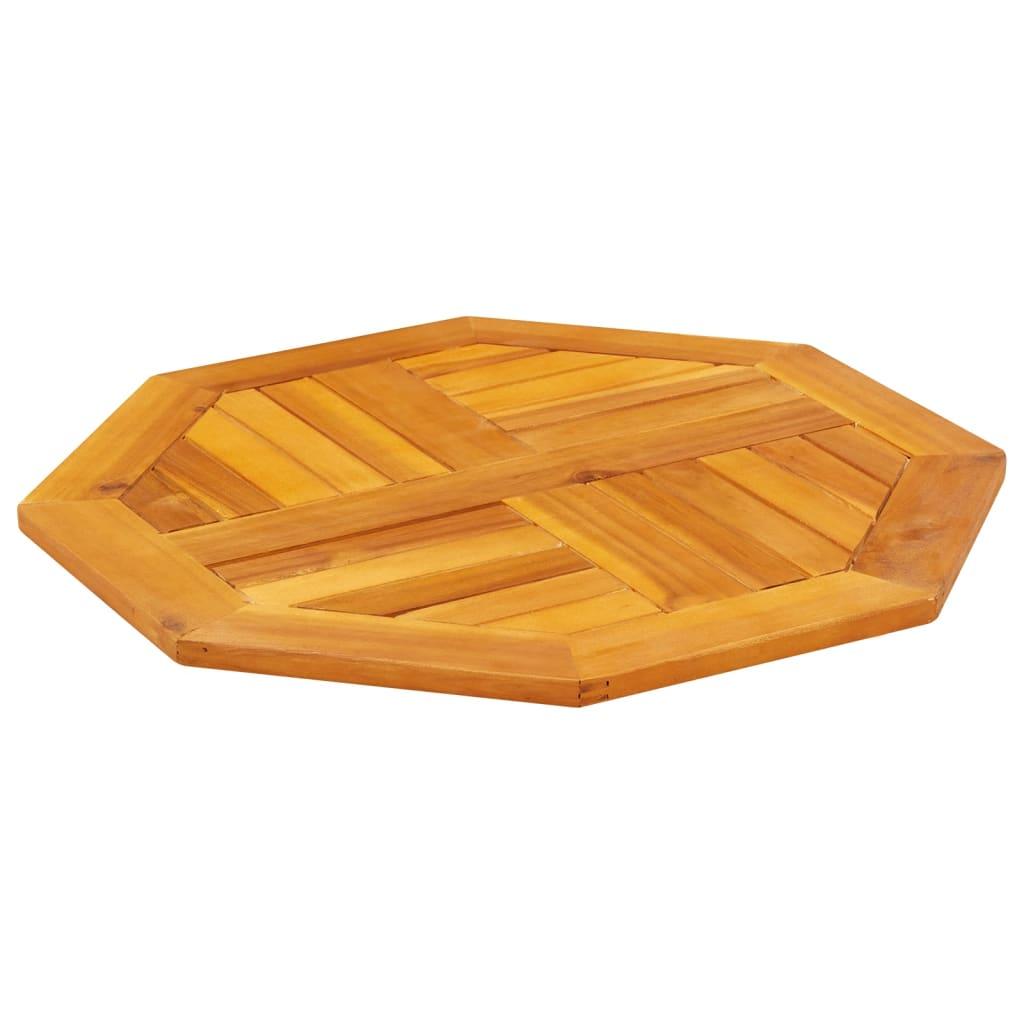 Table Top 60x60x2 cm Octagonal Solid Wood Acacia