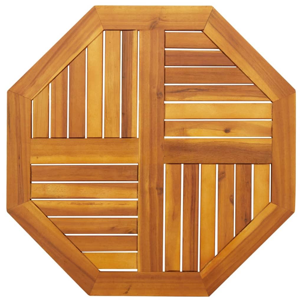 Table Top 70x70x2 cm Octagonal Solid Wood Acacia