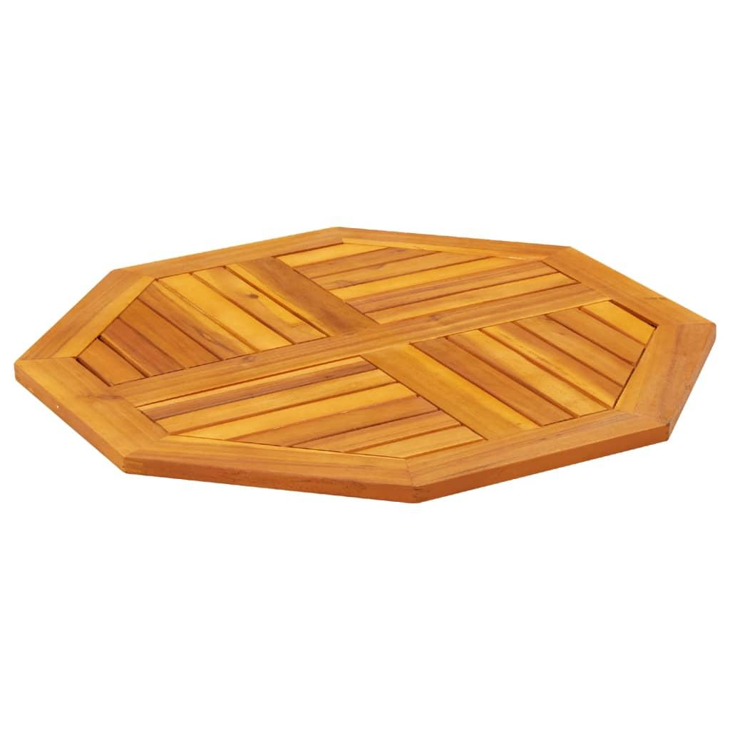 Table Top 70x70x2 cm Octagonal Solid Wood Acacia