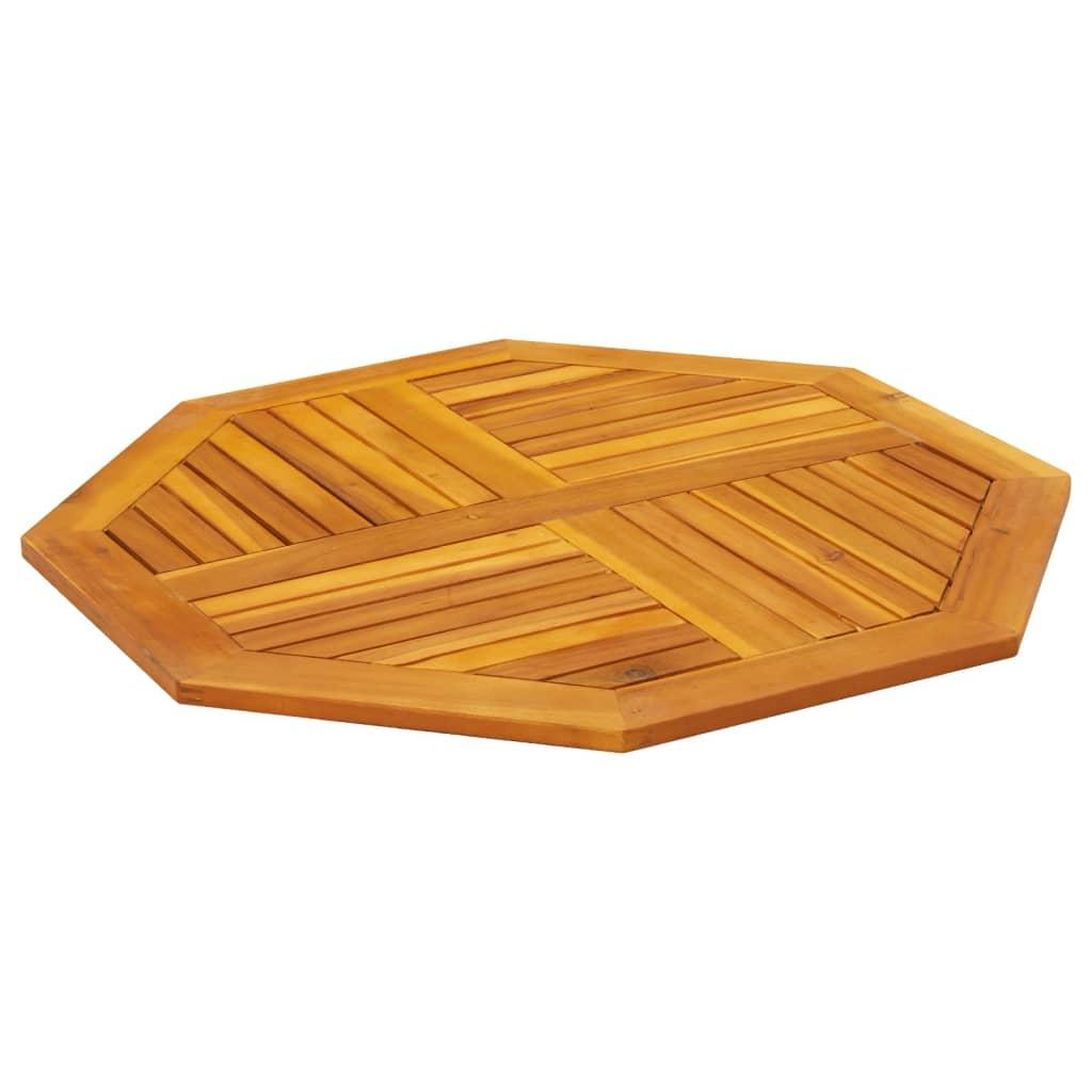 Table Top 90x90x2.2 cm Octagonal Solid Wood Acacia