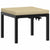 Garden Stool with Cushion Black Powder-coated Steel