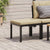 Garden Stool with Cushion Black Powder-coated Steel