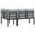 Garden Benches 2 pcs with Cushions Black Powder-coated Steel