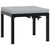 Garden Stool with Cushion Black Powder-coated Steel