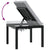 Garden Stool with Cushion Black Powder-coated Steel