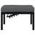 Garden Stool with Cushion Black Aluminium