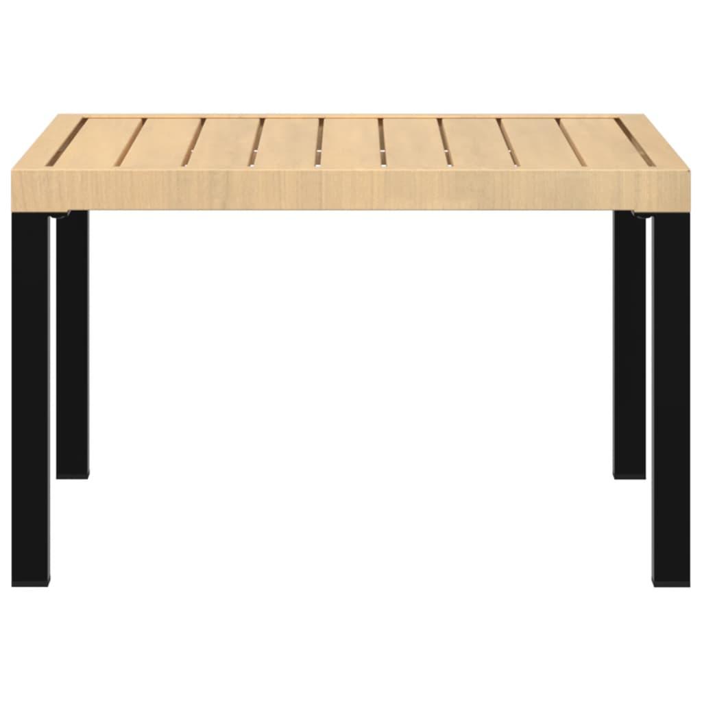 Garden Coffee Table Black 65x65x40 cm Aluminium