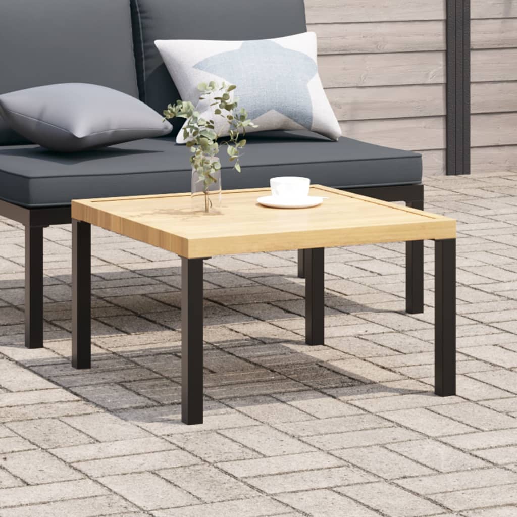 Garden Coffee Table Black 65x65x40 cm Aluminium