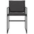 Garden Chairs with Cushions 4 pcs Black Steel and Textilene