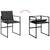 Garden Chairs with Cushions 4 pcs Black Steel and Textilene