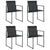 Garden Chairs 4 pcs Black Steel and Textilene